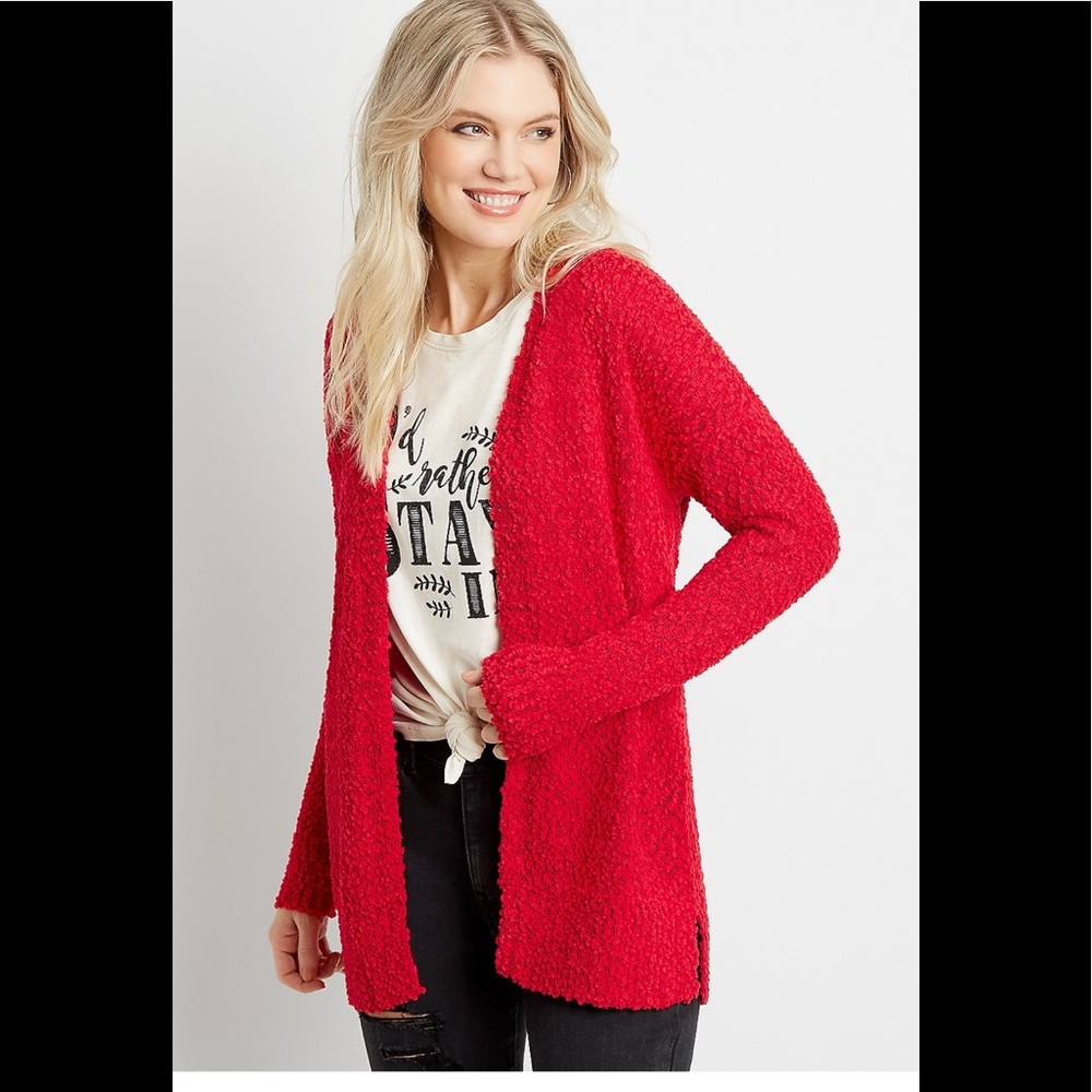 Maurices Solid Open Front Cardigan
